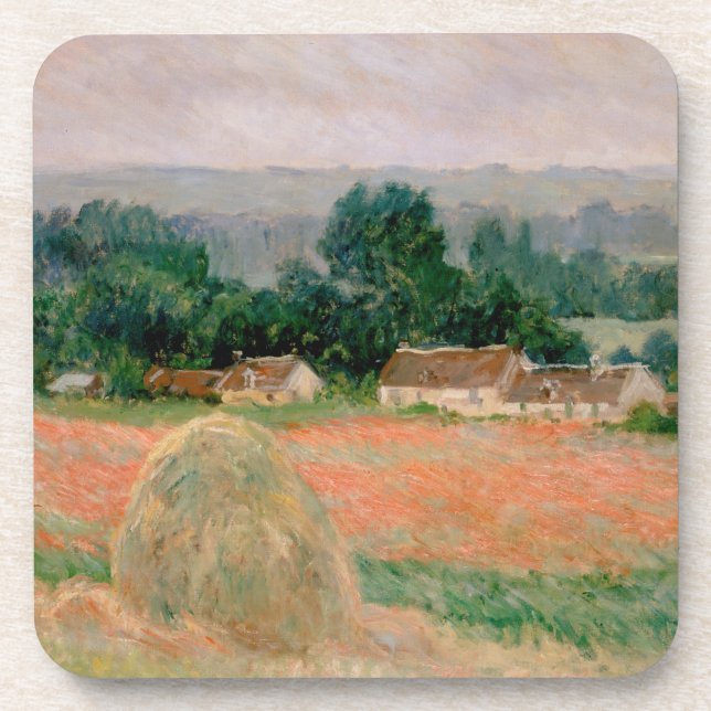Haystack at Giverny - Claude Monet - 1886 Getränkeuntersetzer (Vorderseite)
