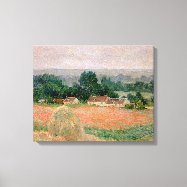 Haystack at Giverny - Claude Monet - 1886 Leinwanddruck (Vorderseite)