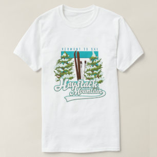 Haystack Mountain Vermont USA Ski Logo T-Shirt