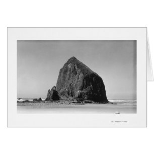 Haystack Rock am Strand von Cannon, Oregon Fotogra
