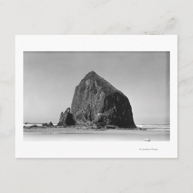 Haystack Rock am Strand von Cannon, Oregon Fotogra Postkarte (Vorderseite)