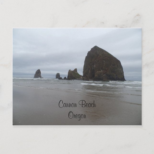 Haystack Rock Cannon Beach Oregon Postcard Postkarte (Vorderseite)