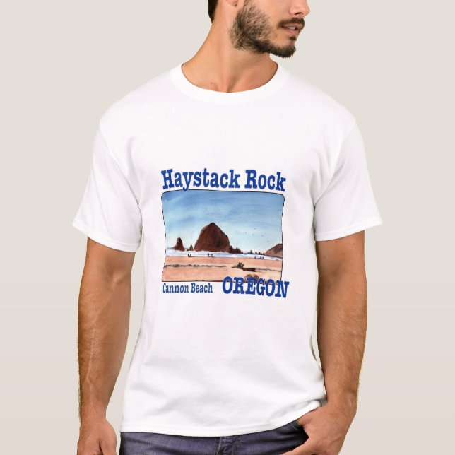 Haystack Rock, Cannon Beach, Oregon T-Shirt (Vorderseite)