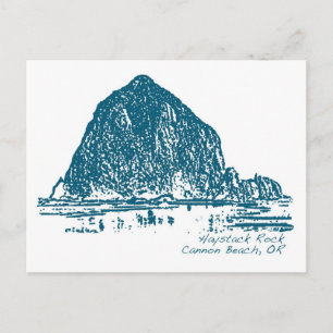 Haystack Rock Illustration Postkarte