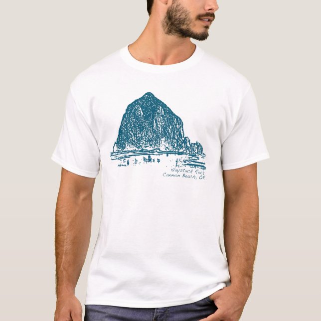 Haystack Rock Illustration T-Shirt (Vorderseite)