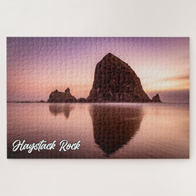 Haystack Rock, Küste von Oregon, USA Puzzle (Horizontal)