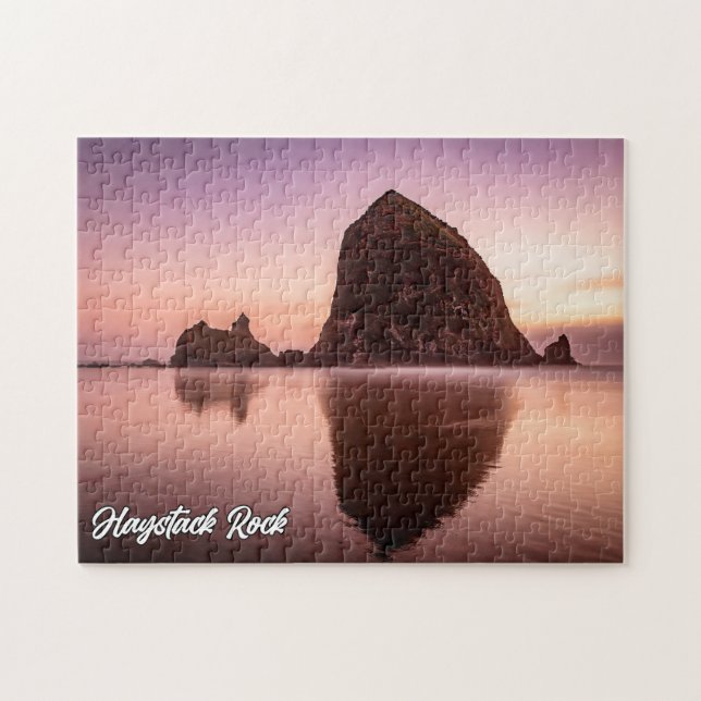 Haystack Rock, Küste von Oregon, USA Puzzle (Horizontal)