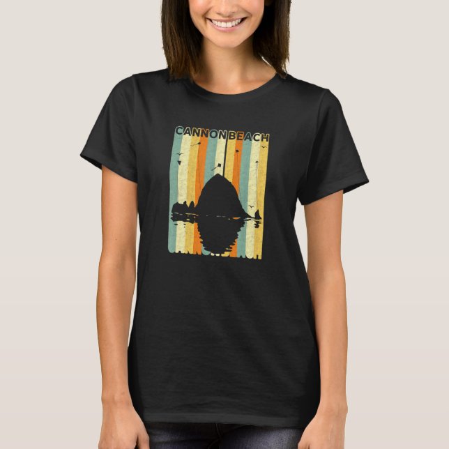Haystack Rock Souvenir Cannon Beach T-Shirt (Vorderseite)