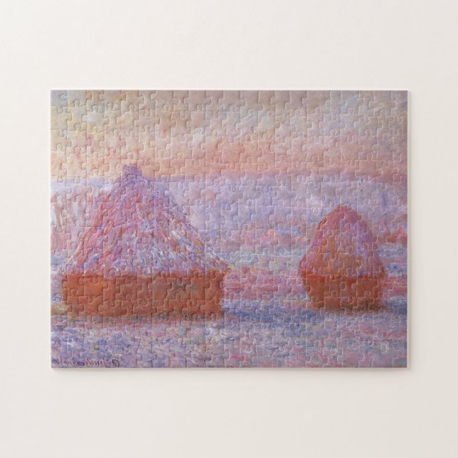 Haystacks Giverny Morning Effect Puzzle (Horizontal)