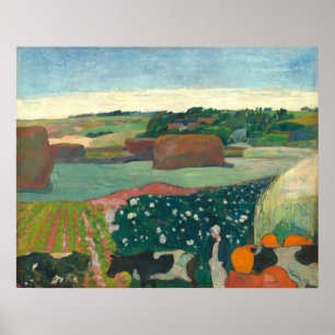 Haystacks in der Bretagne - Paul Gauguin Fine Art Poster