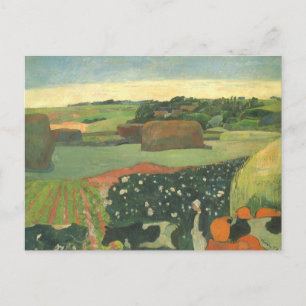 Haystacks in der Bretagne von Paul Gauguin, Vintag Postkarte