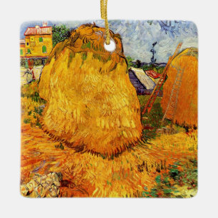 Haystacks in der Provence von Vincent van Gogh Keramikornament