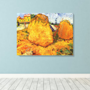 Haystacks in der Provence von Vincent van Gogh Leinwanddruck