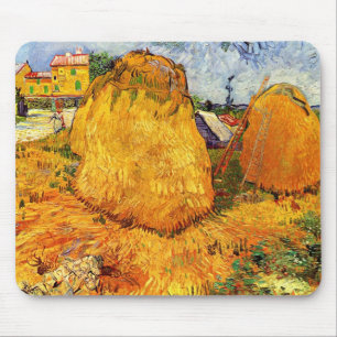 Haystacks in der Provence von Vincent van Gogh Mousepad