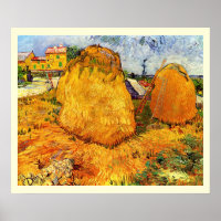 Haystacks in der Provence von Vincent van Gogh
