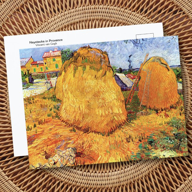 Haystacks Provence Vincent van Gogh Postkarte (Von Creator hochgeladen)