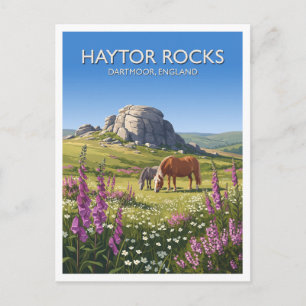 Haytor Rocks Bovey Tracey Vereinigtes Königreich Postkarte
