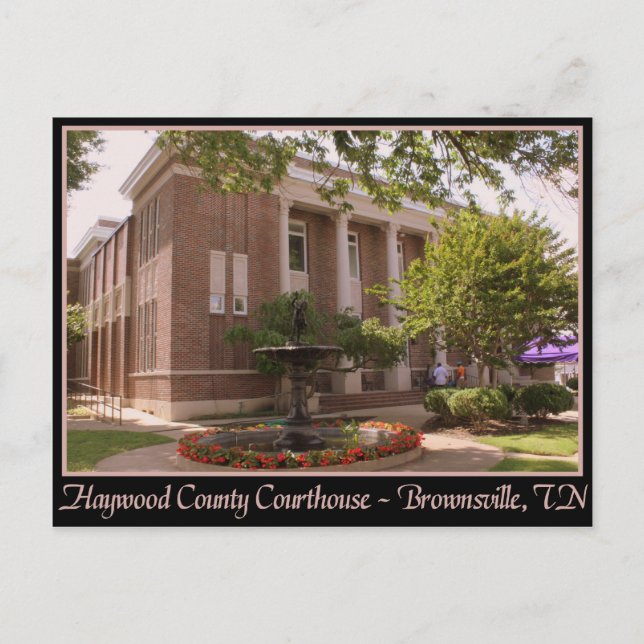 Haywood Landkreis Courthouse - Brownsville, TN Postkarte (Vorderseite)