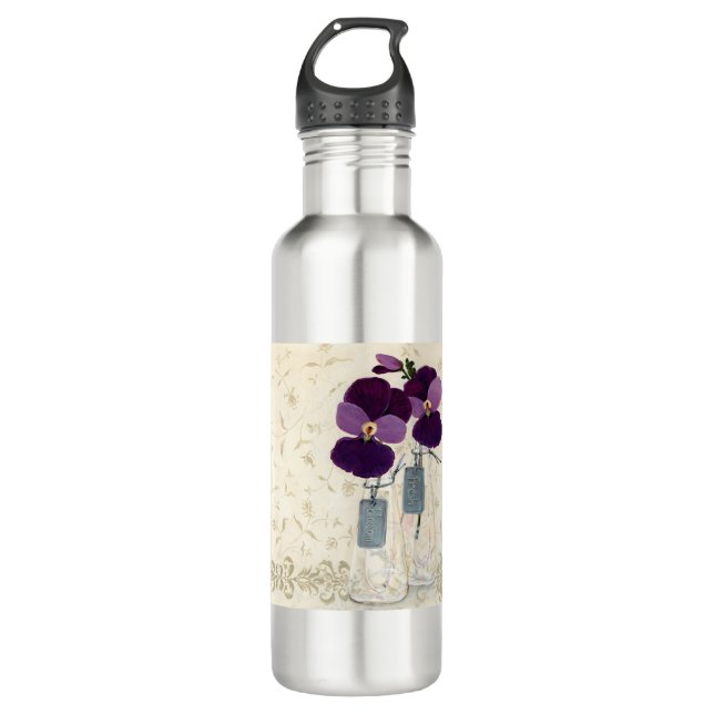 HAZ36 inspiriertes Purple.tif Edelstahlflasche (Vorderseite)