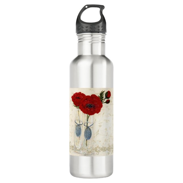 HAZ37 inspiriertes Red.tif Edelstahlflasche (Vorderseite)