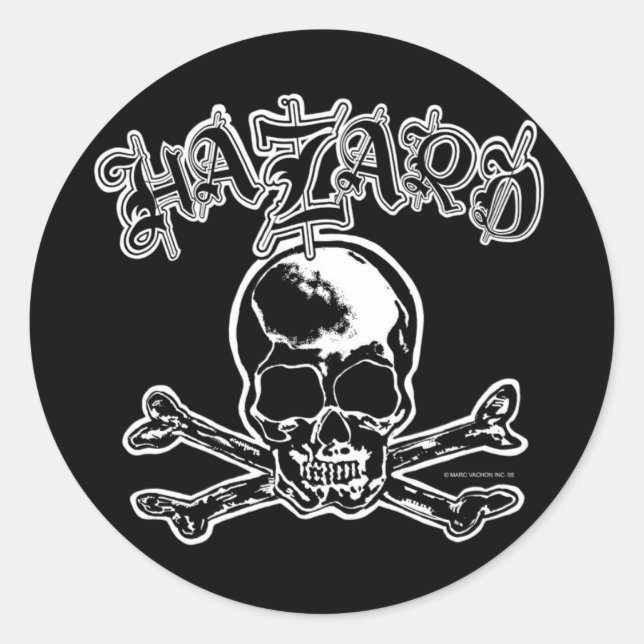 HAZARD ROUND STICKER (Vorderseite)