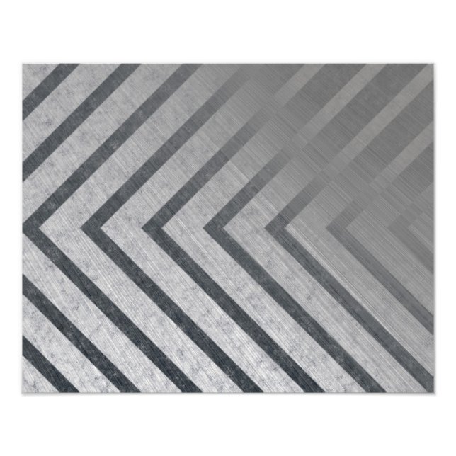 Hazard Stripe Metal Fotodruck (Vorne)