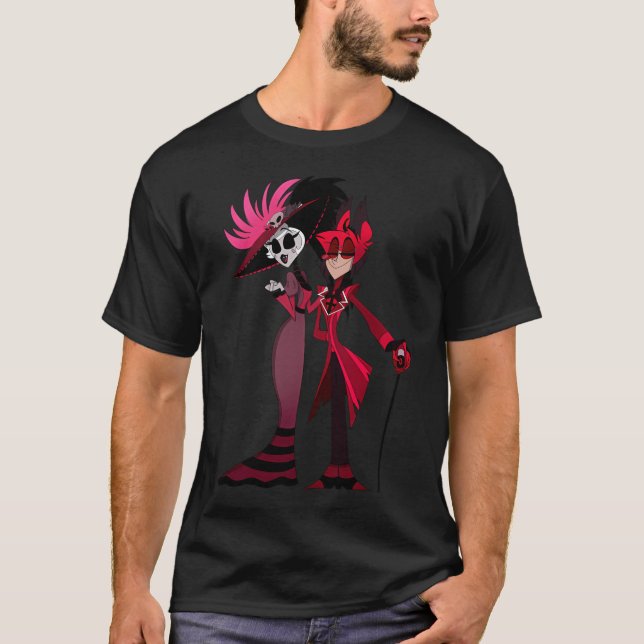 Hazbin Hotel Alastor und Rosie T-Shirt (Vorderseite)