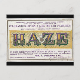 Haze Clipper Segelschiff 1900 Postkarte