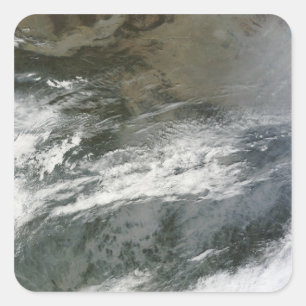 Haze über der China Quadratischer Aufkleber