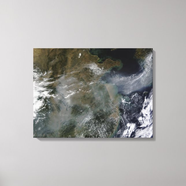 Haze über die China Schlicht Leinwanddruck (Vorderseite)