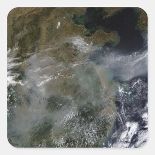 Haze über die China Schlicht Quadratischer Aufkleber