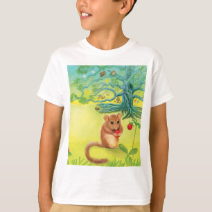 Hazel Dormouse Eating Wild Strawberry  T-Shirt