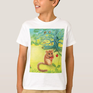 Hazel Dormouse Eating Wild Strawberry T-Shirt