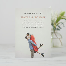 Hazel Foto Moderne Hochzeit Folieneinladung