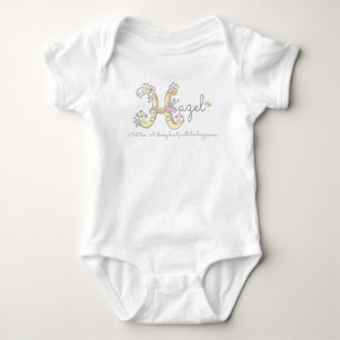 Hazel girls H name bedeutet Monogramm Babykleidung Baby Strampler
