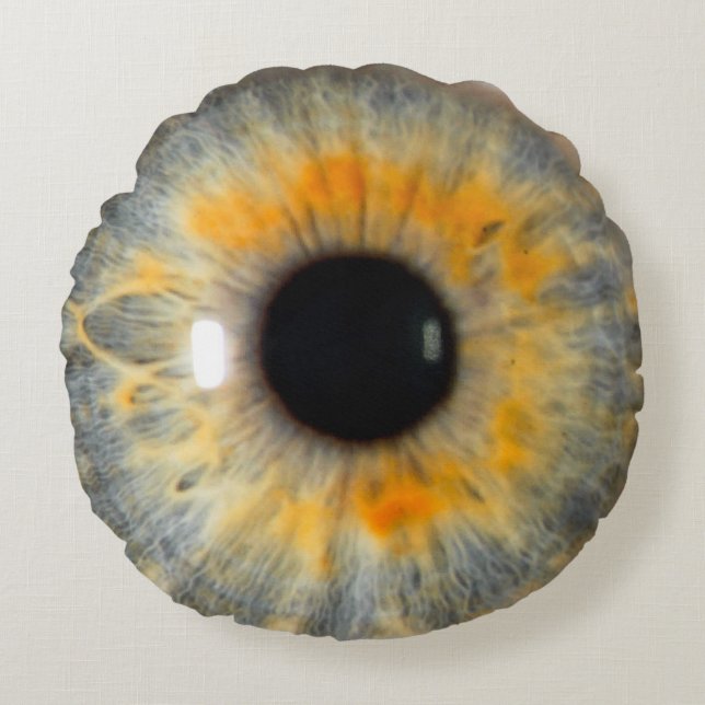 Hazel-Iris und Fundus Rundes Kissen (Vorderseite)