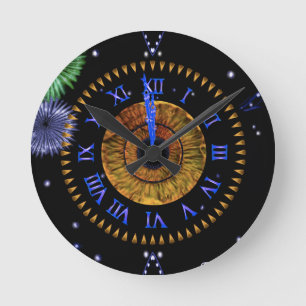 Hazel Mitternachtsuhr Runde Wanduhr