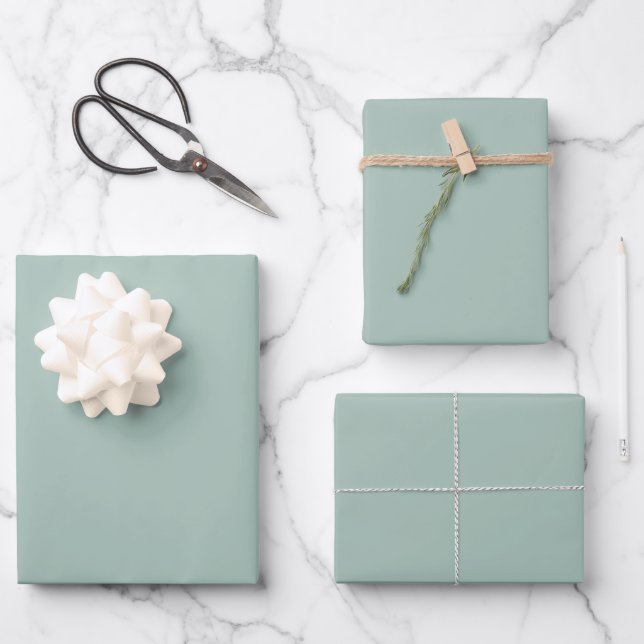 Hazel Solid Color Geschenkpapier Set (Vorderseite)