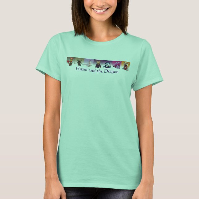 Hazel und das Shirt der Drachenshow (Vorderseite)