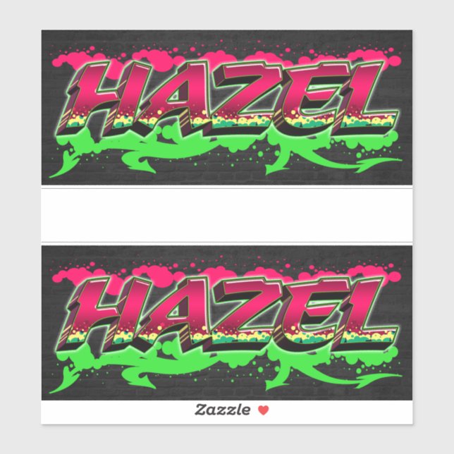 Hazel Vorname Name Graffiti Aufkleber Sticker (Blatt)