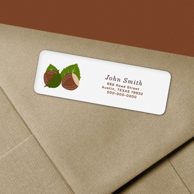 Hazelnut-Rücksendeadresse (Hazelnuts Return Address Label)