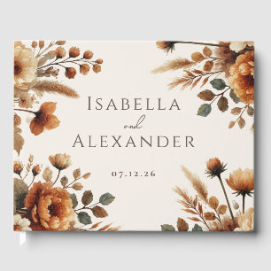 Hazelwood Watercolor Fall Blumenhochzeit Gästebuch