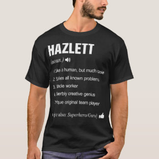 Hazlett Name Definition Retro Family Funny T-Shirt