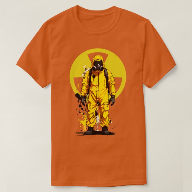 Hazmat-Anzug-Gasmaske 1 T-Shirt (Design vorne)