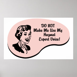 Hazmat Experten-Stimme Poster