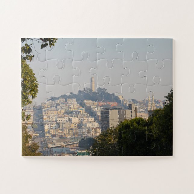 Hazy Coit Tower, San Fancisco, Kalifornien Puzzle (Horizontal)