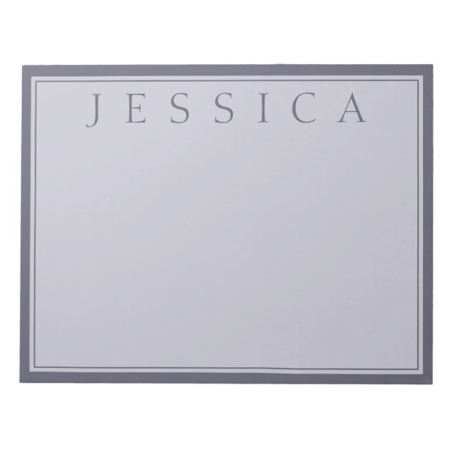 Hazy Lila & Lavender Gray | Ihr Name Notizblock (Vorderseite)