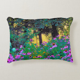 Hazy Morning Sonnenaufgang in meinem Rubio-Garten Dekokissen