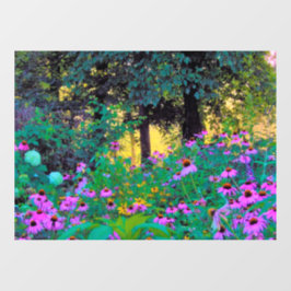 Hazy Morning Sonnenaufgang in meinem Rubio-Garten Fensteraufkleber