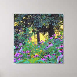 Hazy Morning Sonnenaufgang in meinem Rubio-Garten Leinwanddruck